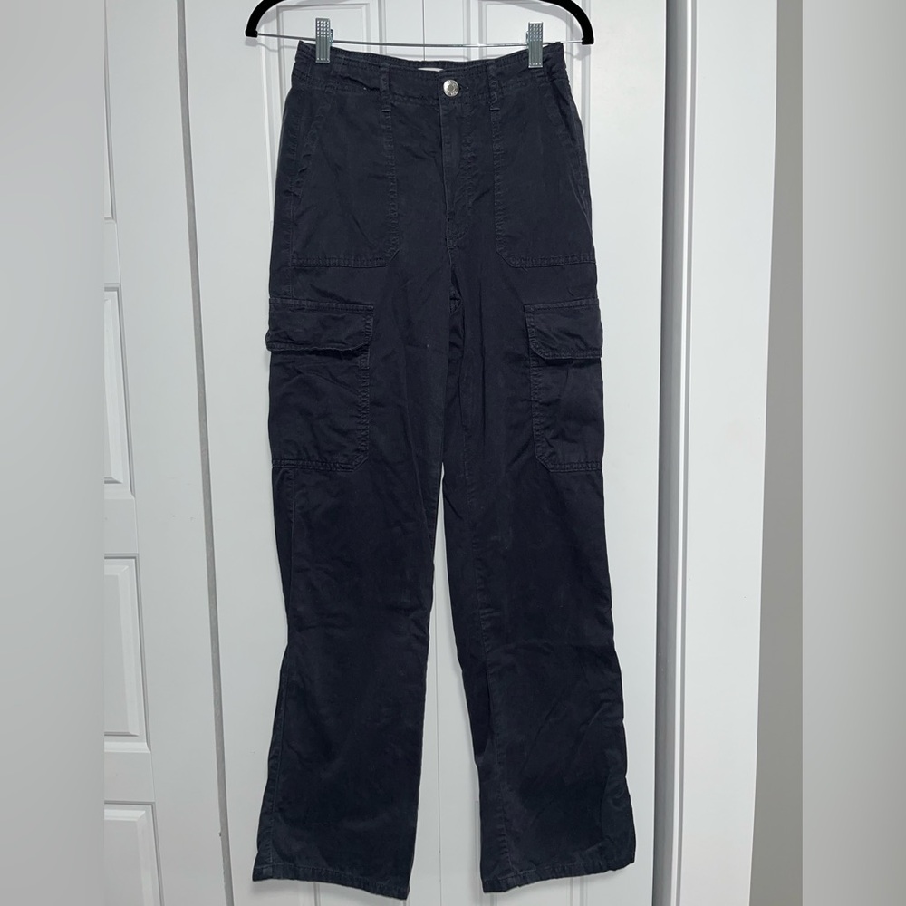 Zara Navy Blue Cargo Pants